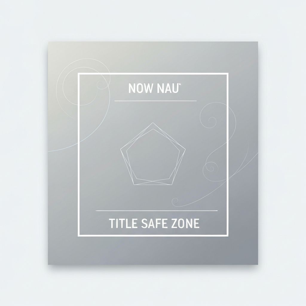 Abstract podcast cover with geometric shapes and calm design