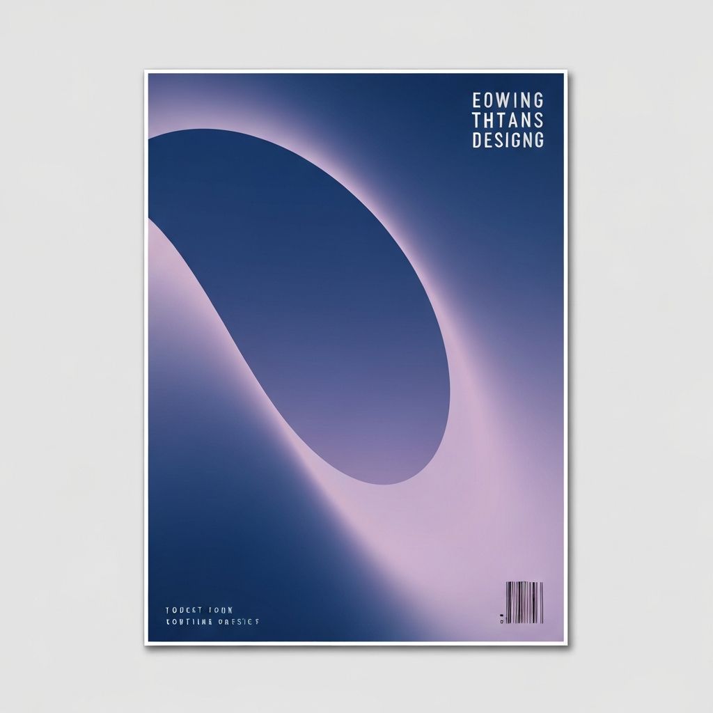 Abstract podcast cover with gradient curves and editorial design